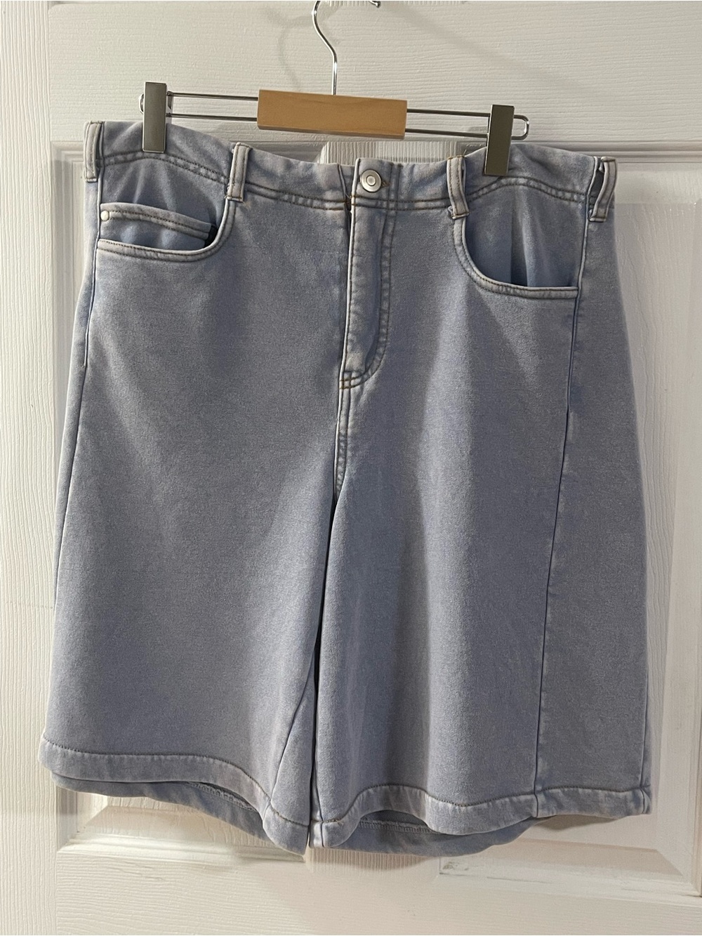 RD Style Light Blue Denim Bermuda Shorts
